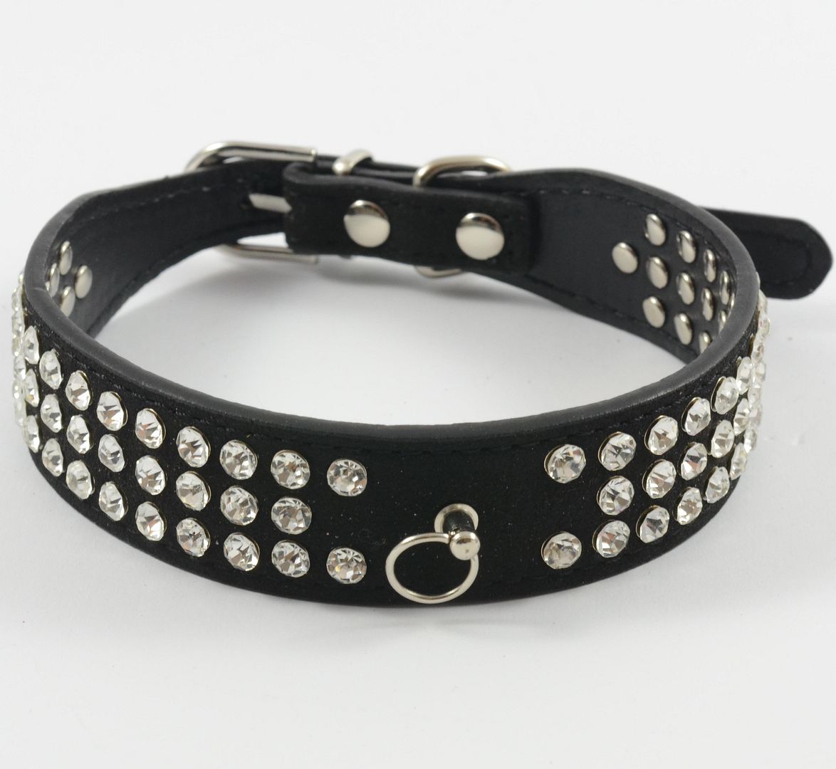 Dog collar Bling Bling Rhinestone Dog Puppy Pet Collar Black XS S M L